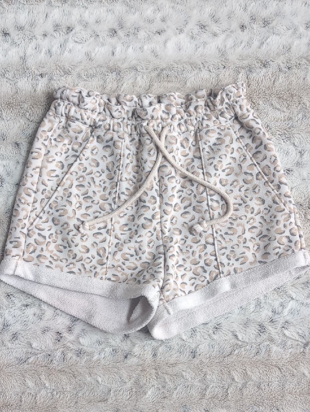 Abercrombie Soft A & F Collection Animal Print Sweat Shorts
